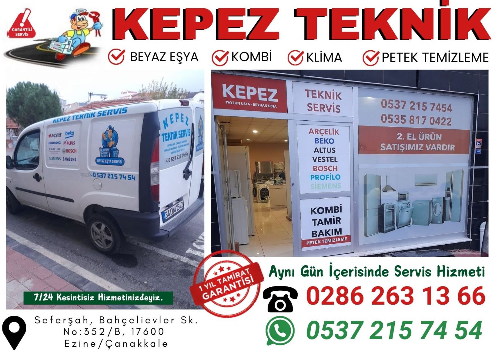 Ezine Kombi Bakım Ücreti